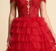 Robe A Volant Rouge