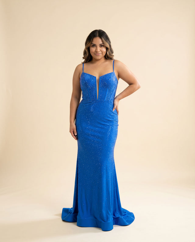 Robe Peacock À Corset Scintillante