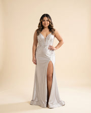 Robe Ajustée Argentée