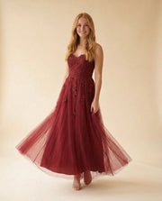 Bustier Gown Burgundy