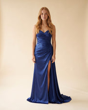 Robe Ajustée Bleu Ancien