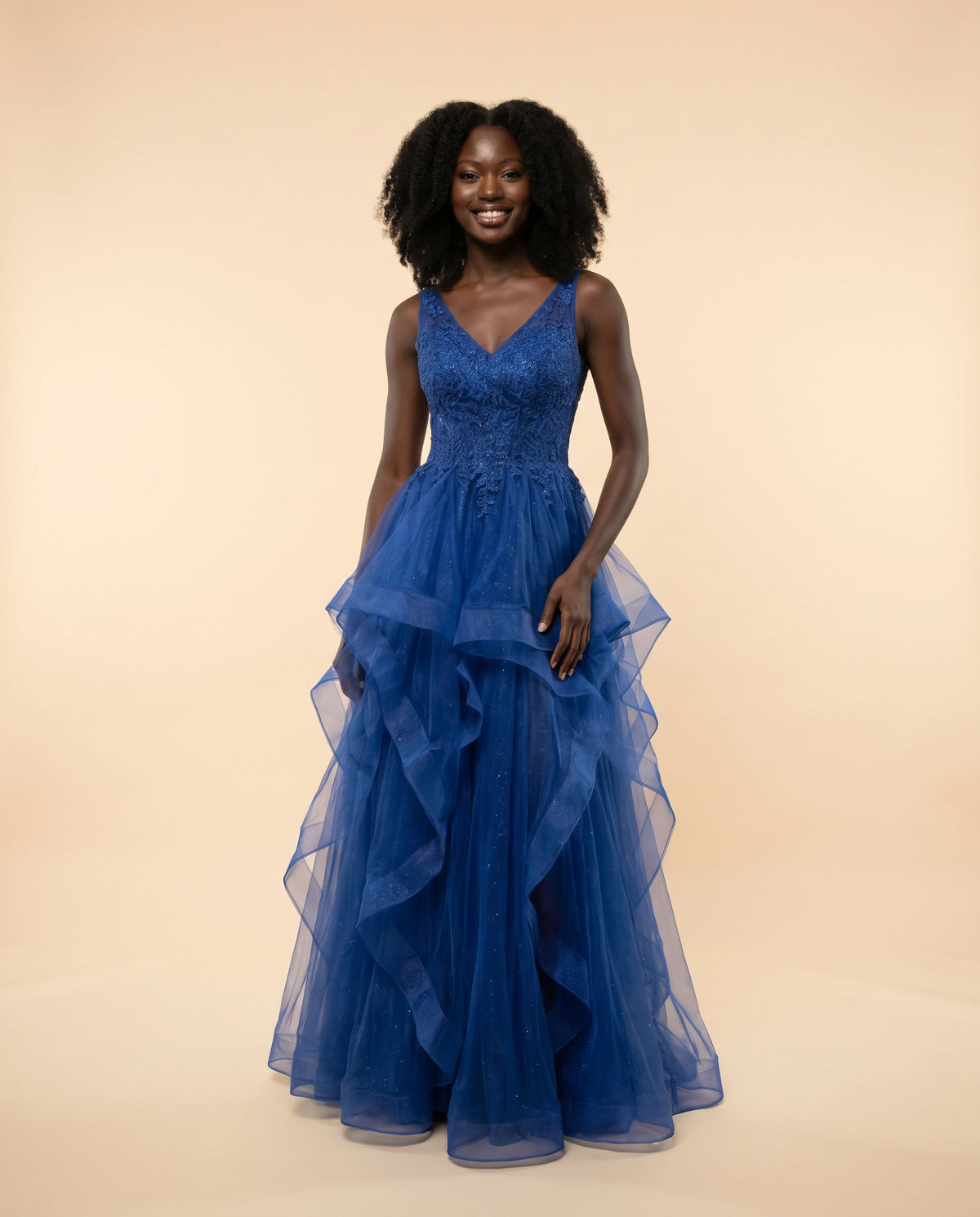 Robe à volants Bleu marin