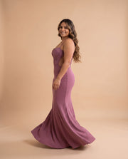 Robe Ajustée Extensible Mauve