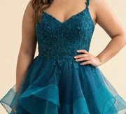 Robe Princesse À Volants Lilas