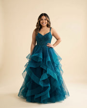 Robe Princesse À Volants Lilas