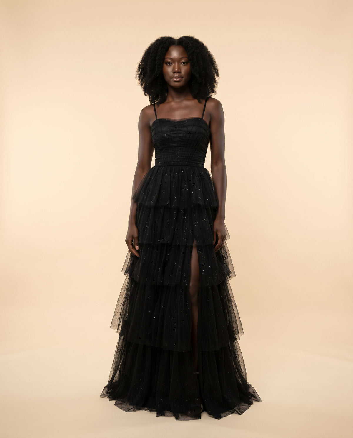 Robe à étages noire
