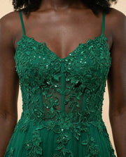 Strapless Gown Emerald
