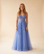 Robe En Tulle Bleu Clochette