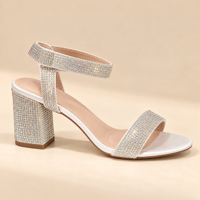 Blossom ANNA Sandales Blanches Brillantes