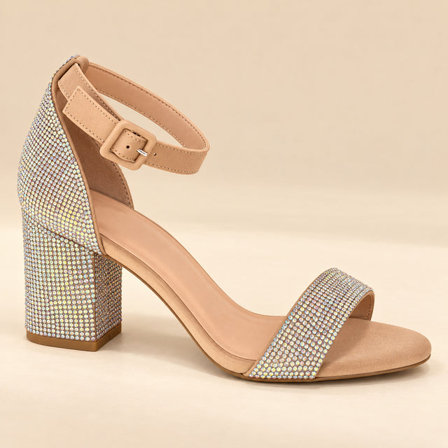 Sandales Nudes Brillantes