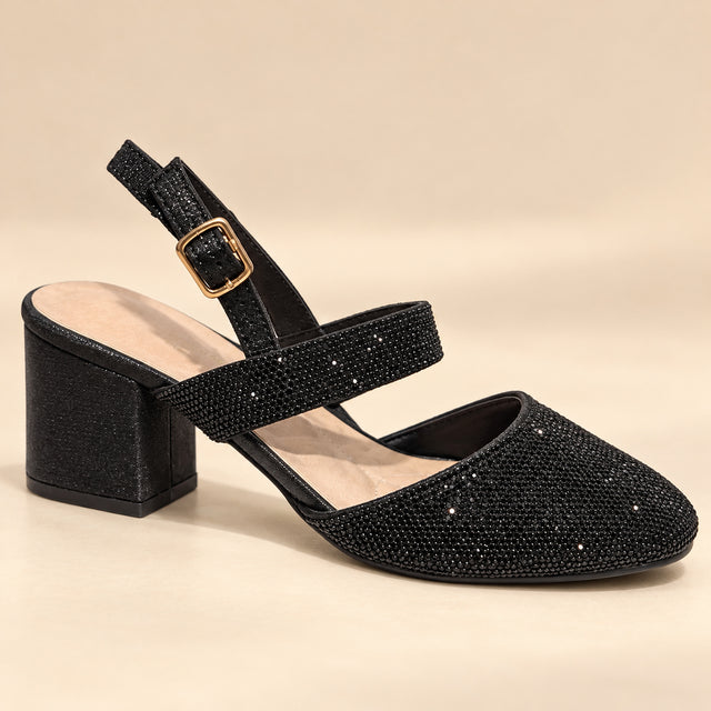 freya Sandales Brillantes Noire/Brillante