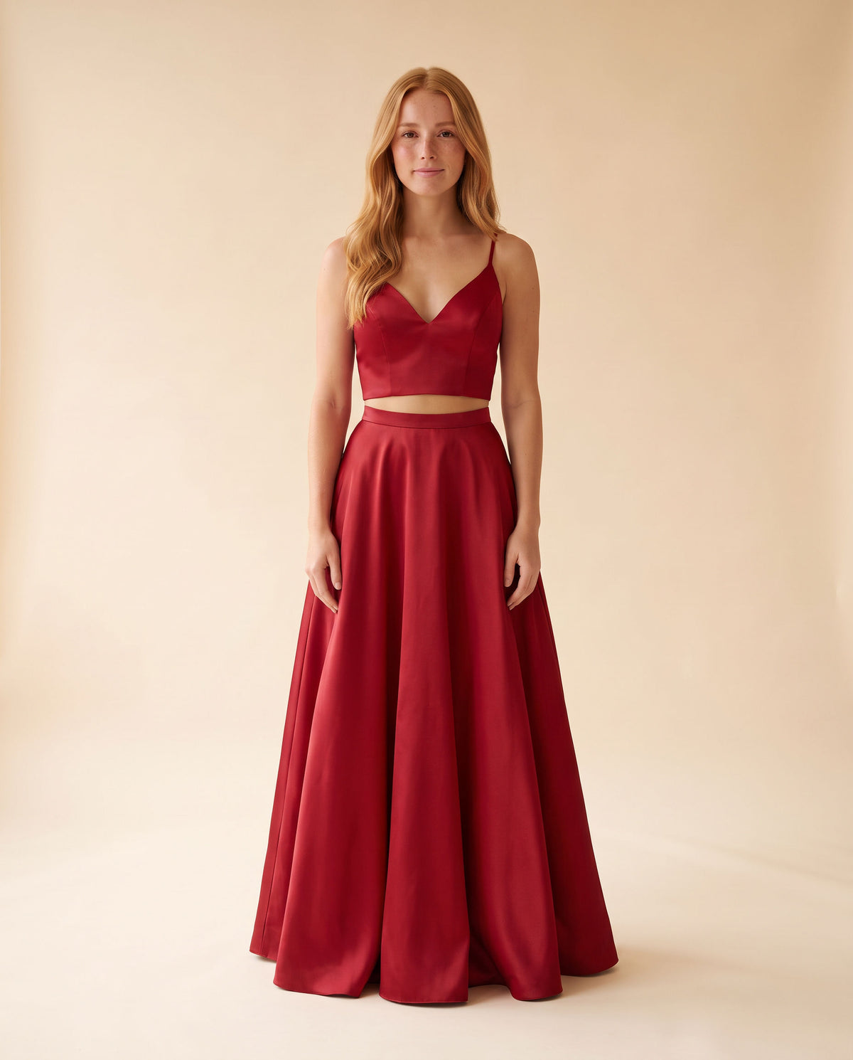 Robe Rouge Satinée
