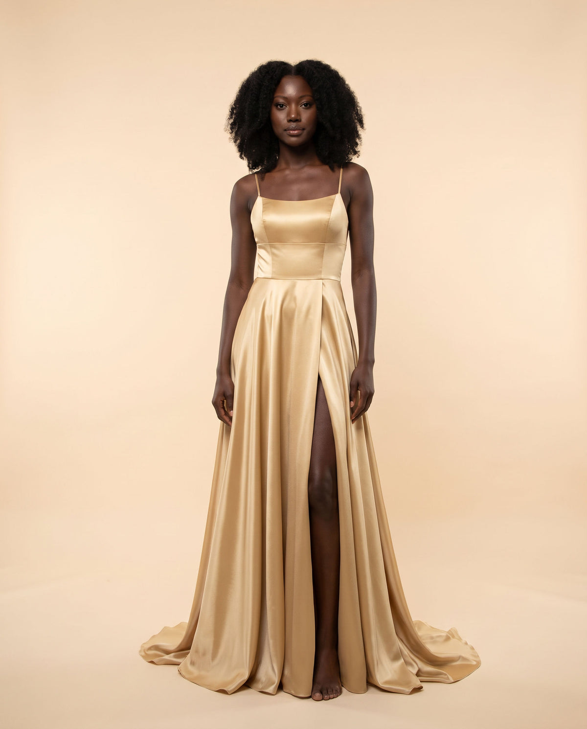 Robe En Satin Nude