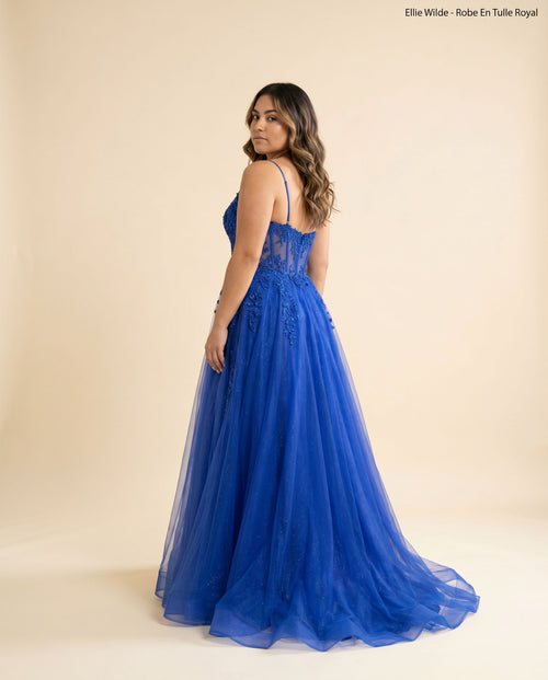 Ellie Wilde - Robe En Tulle Royal - Bleu royal