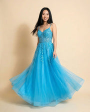Corset Gown Sky Blue