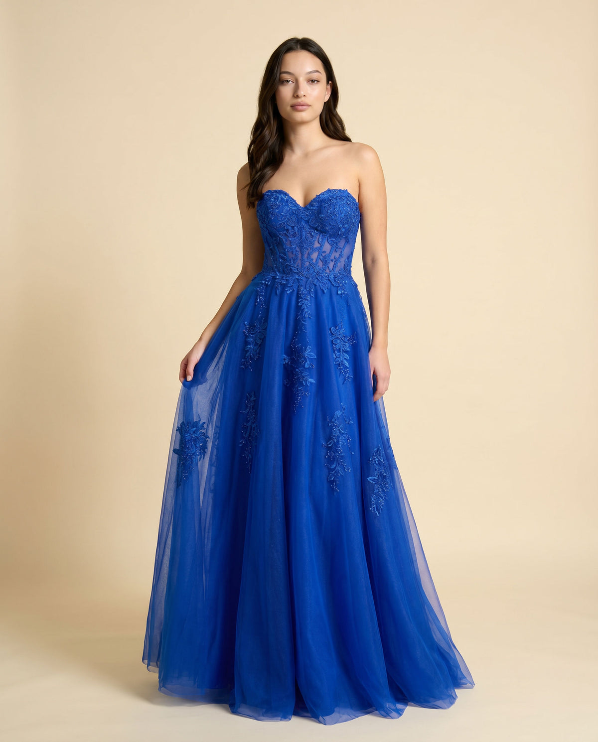 Robe Bustier En Cœur Royal