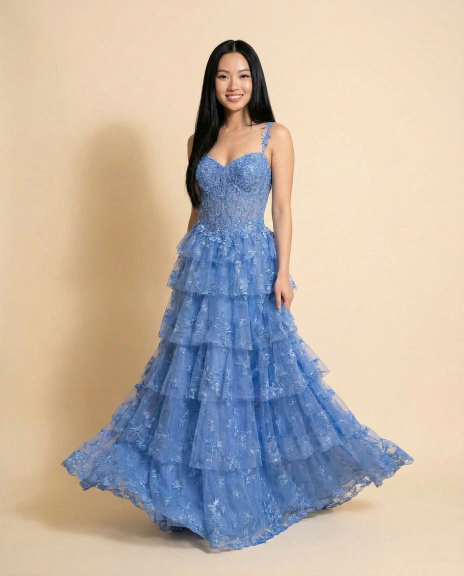 Corset Gown Bluebell