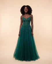 Robe en Dentelle Émeraude