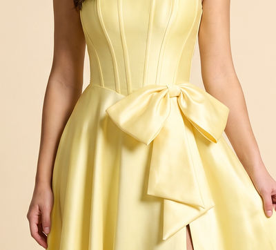 Robe princesse avec boucle Jaune