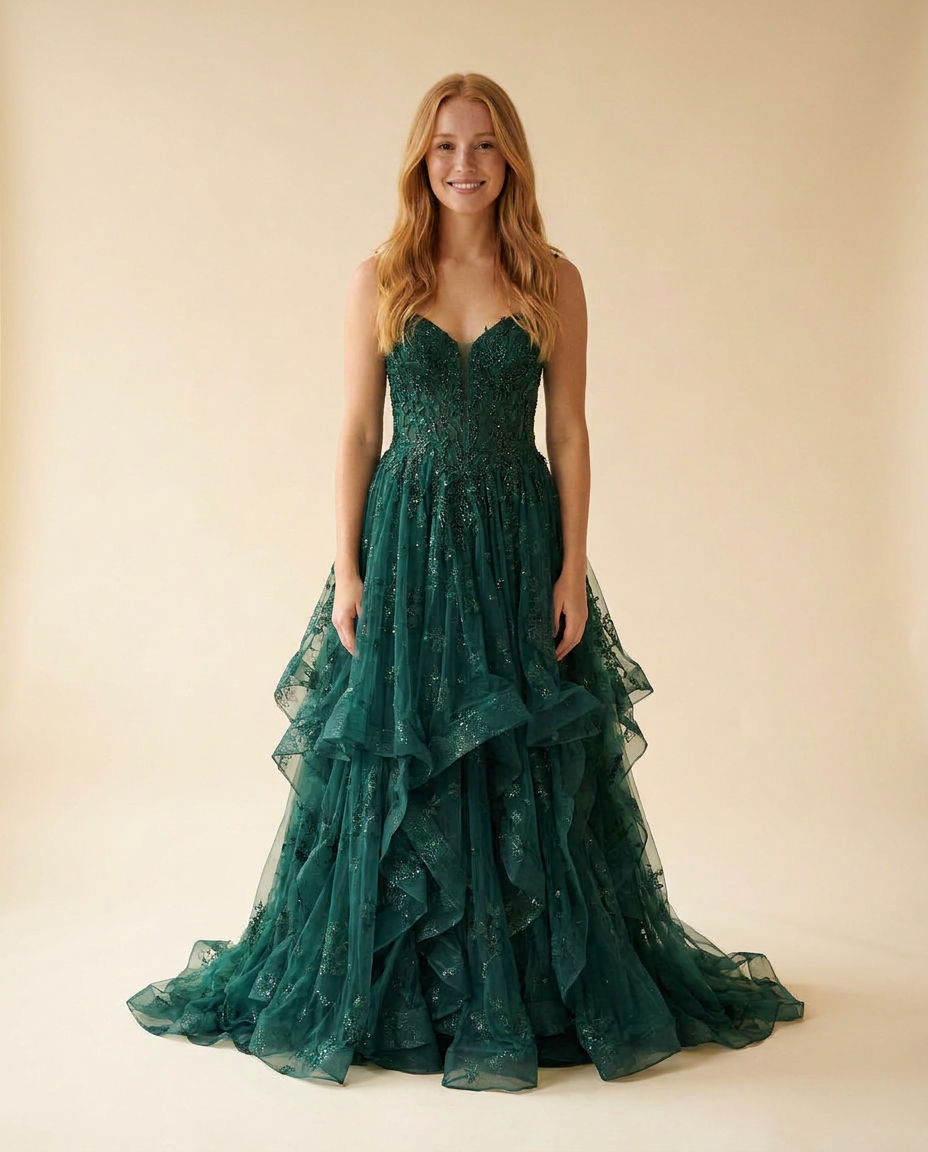 Robe à Étages Émeraude
