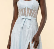 Robe Scintillante Bleu givré