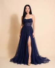 Corset Gown Navy