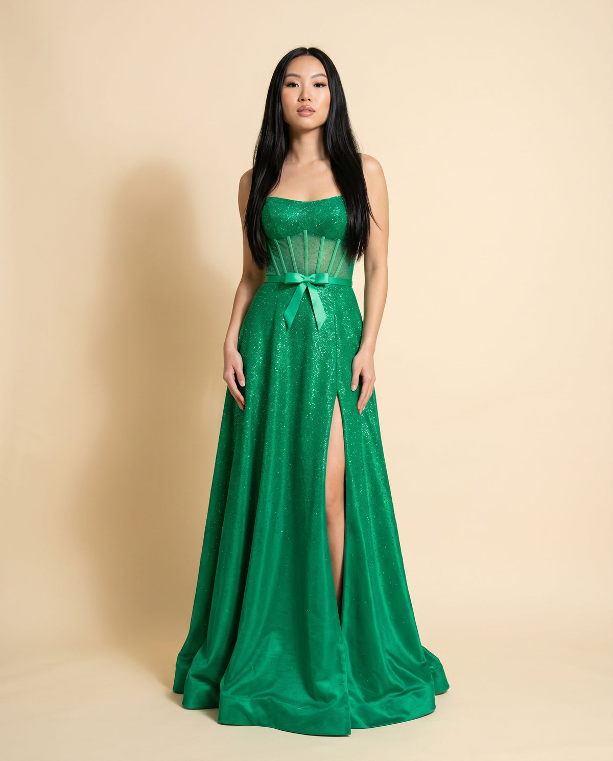 Robe Scintillante Émeraude
