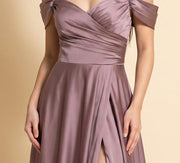 Robe En Satin Violette
