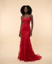 Robe Corset En Dentelle Rouge