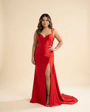Robe Effet Corset Rose
