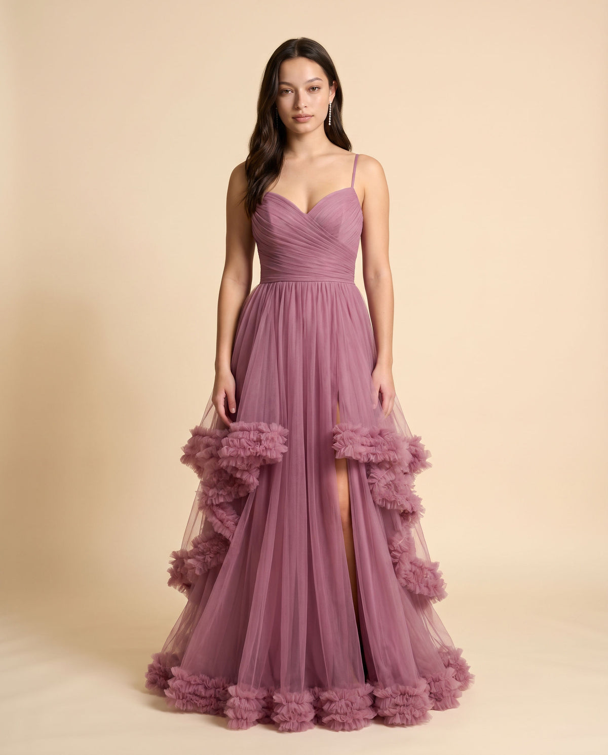 Robe En Tule Mauve