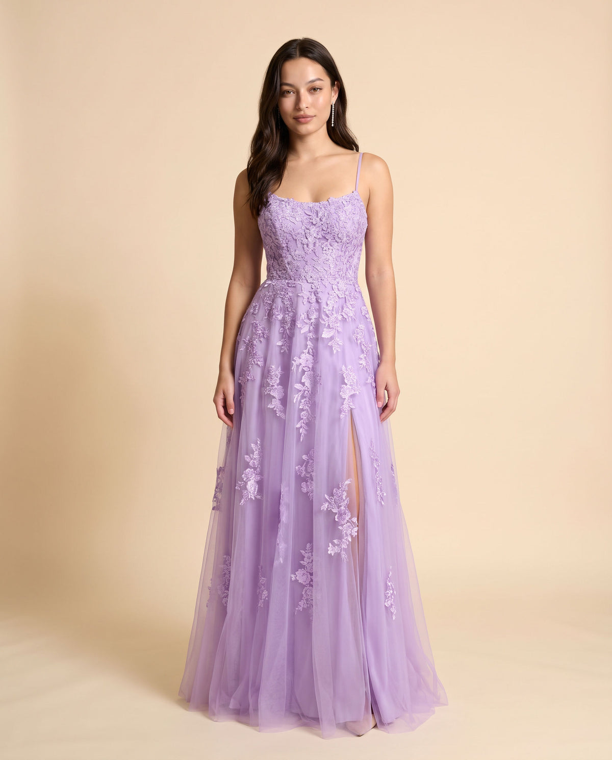 Robe À Dos Lacé Lilas