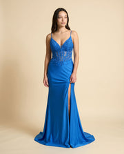 Robe Ajustée Corset Royal