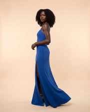 Robe Extensible Bleu Électrique
