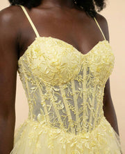 Tiered Gown Light Yellow