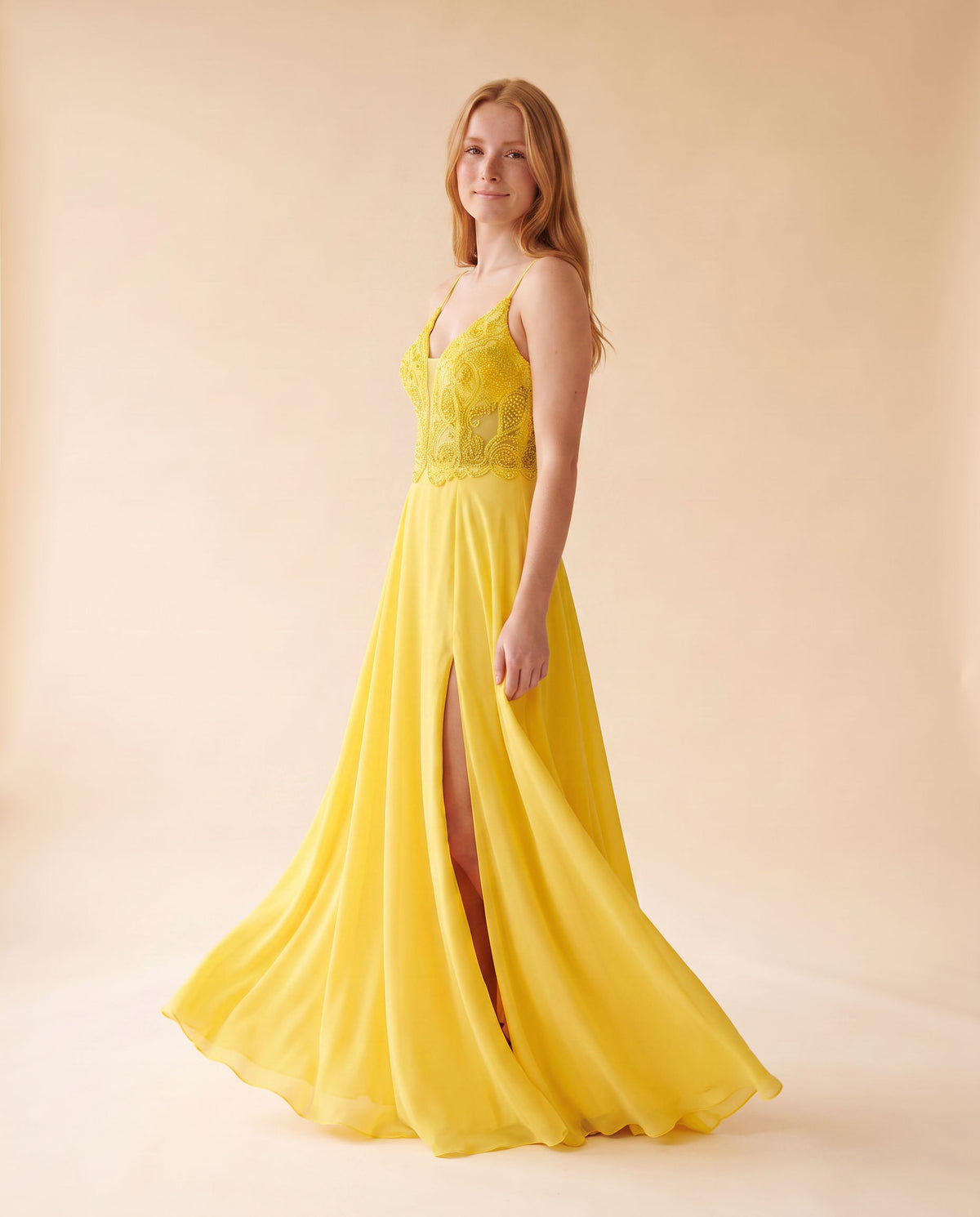 Robe Fluide Jaune Canari