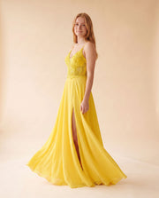 Robe Fluide Jaune Canari