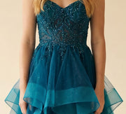 Robe Princesse À Volants Marine