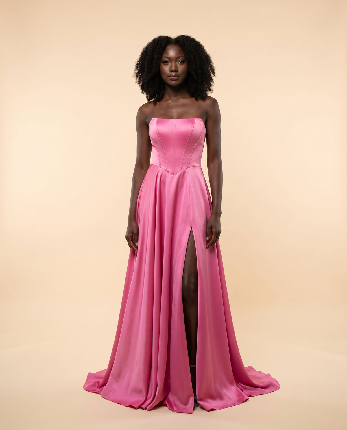 Robe En Satin Hot Pink