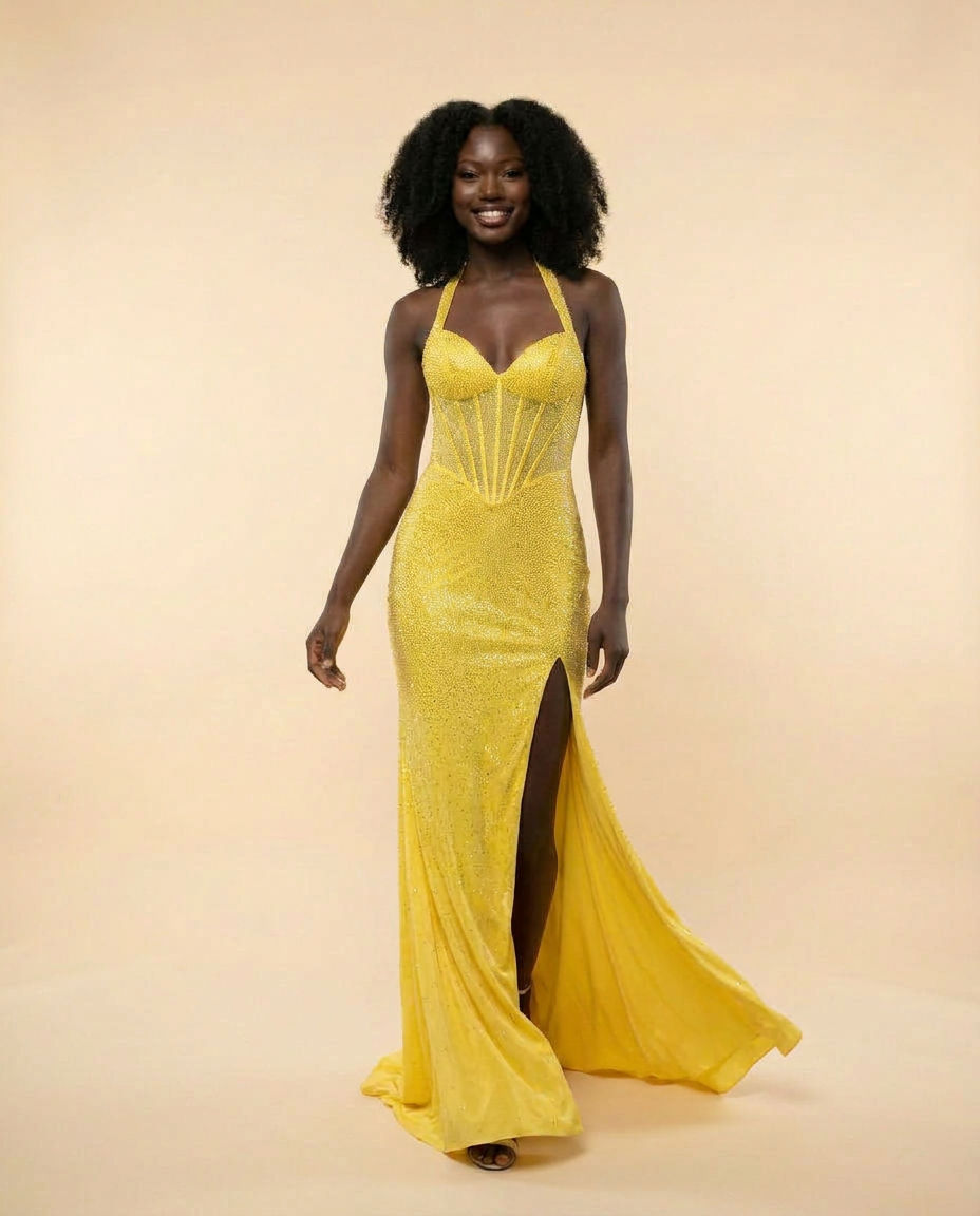 Corset Gown Yellow
