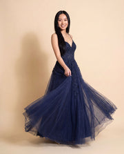 Lace Gown Navy
