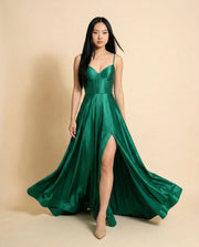 Robe En Satin Corset Peacock