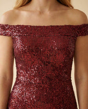 Robe bustier avec manches Bourgogne