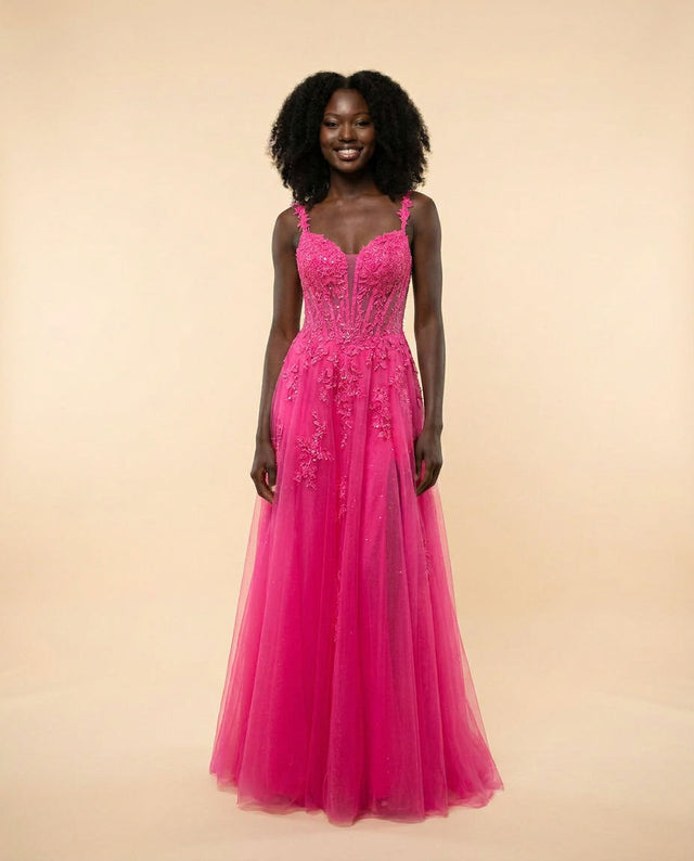 Robe en Dentelle Rose