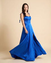 Robe À Corset En Satin Royal