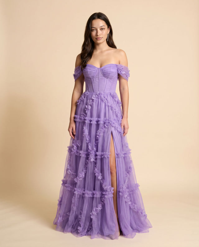 MIRAGE - Robe Fleurie Lavande