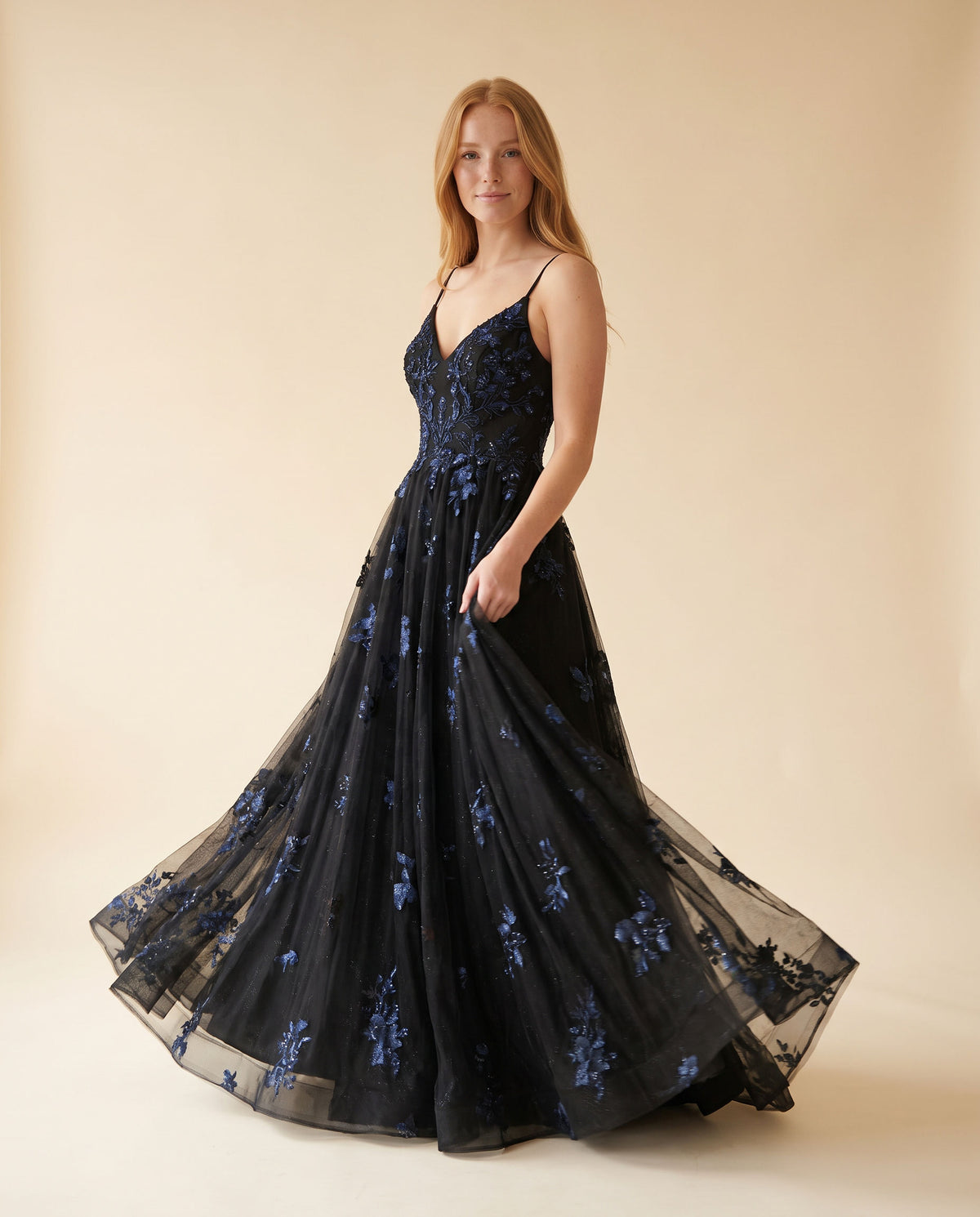 Robe avec appliqués Noire