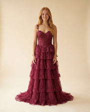 Tiered Gown Wine