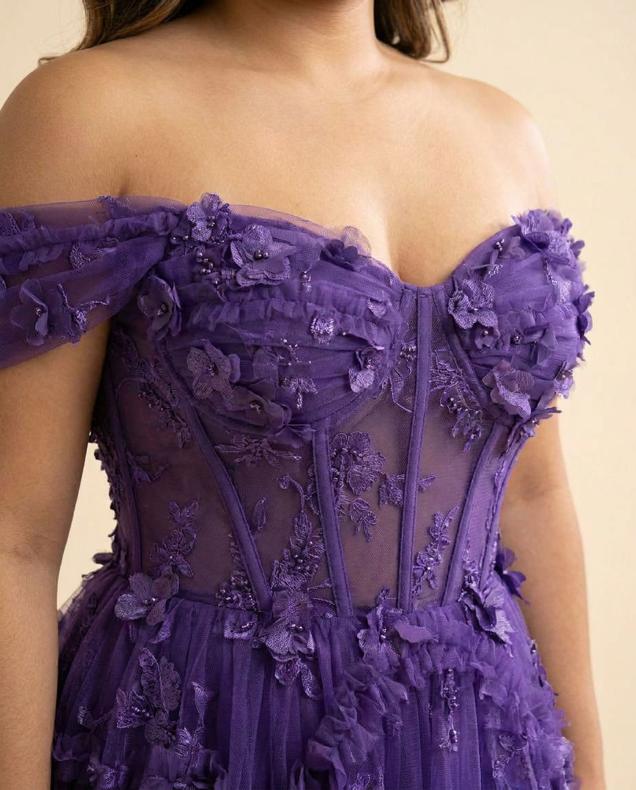 MIRAGE - Robe Fleurie Lavande