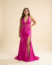Robe Décolleté Effet Corset Royal